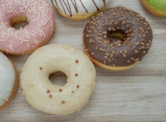 Glazed Donuts - Multicolored Donuts Assorted - Homemade Pastry