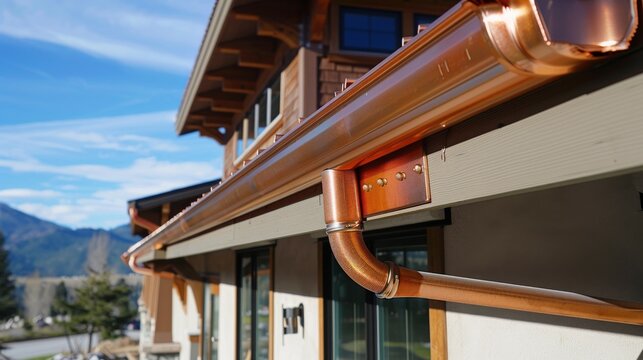 Time lapse of custom copper gutter fabrication and installation for high end residential project,