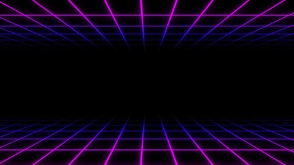 4K retro synthwave vaporwave 80s style purple, blue, pink neon grid video motion background, 3D, 60 fps
- Powered by Adobe