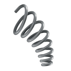 Obraz premium Extended metal spring vector illustration