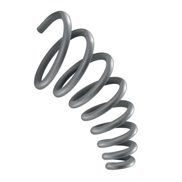 Extended metal spring vector illustration