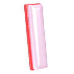 8 Number Pink 3D  Render With White Background