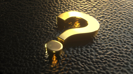 Yellow question mark on black background