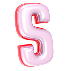 Dollar Pink 3D  Render With White Background