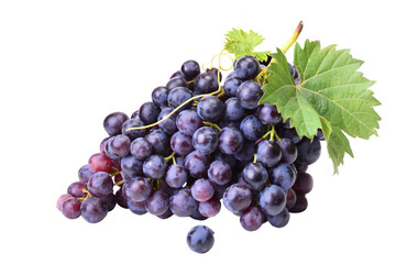 Bunch of grapes isolated on white