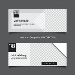 Template card and banner design for decorate
