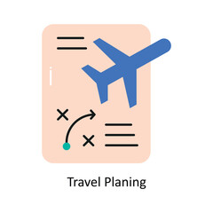 Travel Planing vector Flat Design illustration. Symbol on White background EPS 10 File 