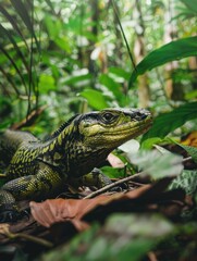 Obraz premium Lizard in forest