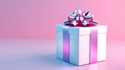 Fototapeta premium Pastel color gift box isolate on white background, high resolution, soft hues.
