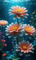 Fototapeta premium Underwater Flowers.