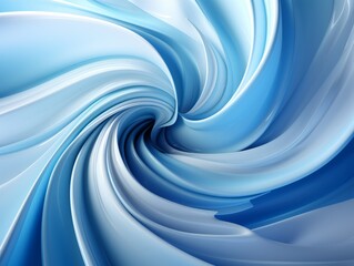 Abstract blue swirling vortex with rippled, wavy background.