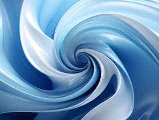 Abstract blue swirling vortex with rippled, wavy background.