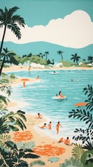 Summer people nature outdoors painting.