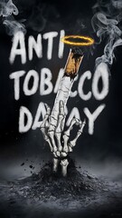 Anti-Tobacco Day (Days- Illustration-typography)