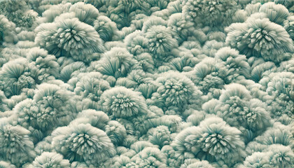 Seamless wallpaper texture with light teal fluffy carpet appearance