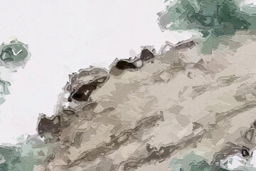 Oil paintings and various flowers, lotus leaves, roses, peonies, butterflies, fruits, fragrance, and beauty