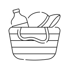 Beach bag icon. beach bag, tote bag, hand bag, summer, accessory, fashion. Vector icon illustration
