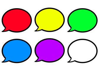 カラフルでシンプルな吹き出し