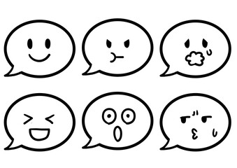 表情ありふきだし