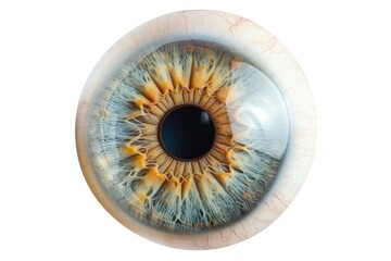 Eyeball Isolated. Closeup of Human Eye on White Background