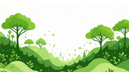 background with grass and flowers