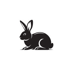 Rabbit  silhouette vector Art for illustration Design