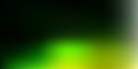Dark green, red vector blurred pattern.