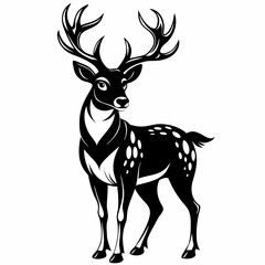  deer tree logo, whitetail deer logo