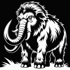 elephant logo, mammoth illustration, vector elephant head, logo team sport, geometric elephant