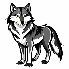 Obraz premium Bold Wolf Logo Design - Fierce, Captivating, Stylized, Professional, Powerful