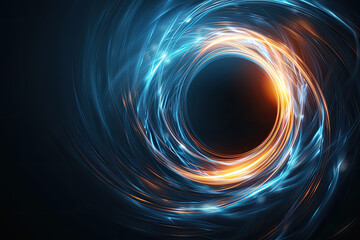 Obraz premium The image is a depiction of a black hole.