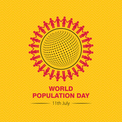World population day vector file. design for world population day. flat world population day illustration