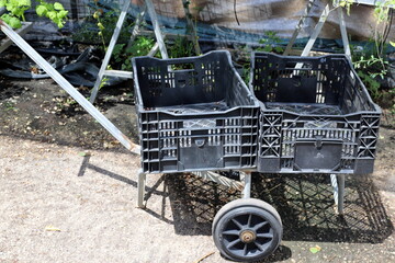 Trolley wheel for transporting heavy loads.