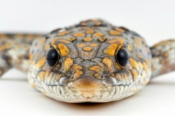 Fototapeta premium Portrait of a Colorful and Exotic Lizard with Detailed Scales Creating a Vibrant and Lively Scene