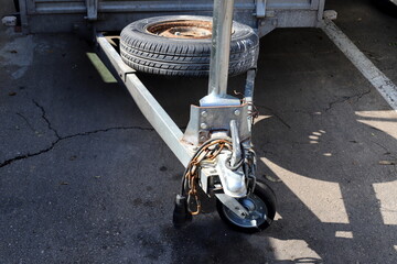 Trolley wheel for transporting heavy loads.