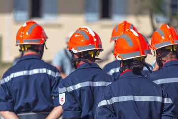 Mountain rescue squad parading during Bastille Day