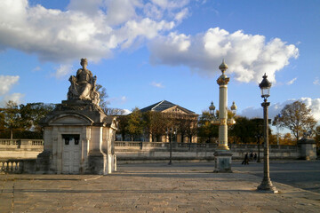 Statue de Lyon on the Place de la Concorde in Paris