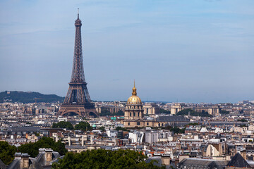 Aerial view of the Hôtel des Invalides, the Eiffel Tower and to Palais de Chaillot in Paris