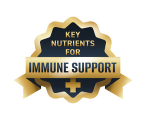 Key nutrients for immune support - in style of golden award