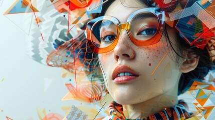 Fototapeta premium Abstract makeup on a model