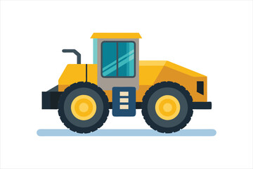 Fototapeta premium realistic Wheel Tractor Scraper Construction vehicle vector art illustration