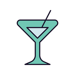 martini icon with white background vector stock illustration