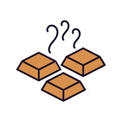 hot chocolate icon with white background vector stock illustration