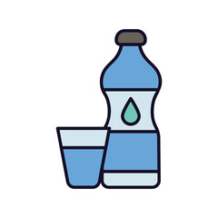 water icon with white background vector stock illustration