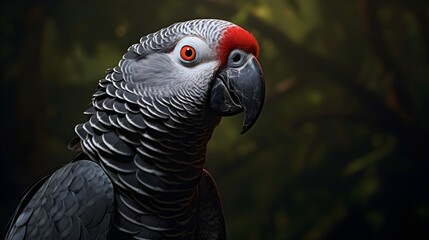 Obraz premium African Grey Parrot UHD Wallpaper