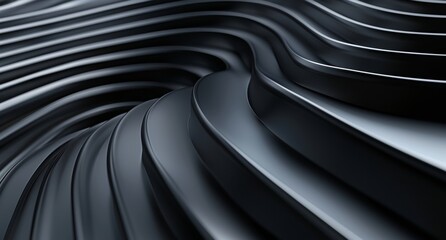 Rendering of abstract high-detail shape with black futuristic background.