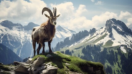 Alpine Ibex UHD Wallpaper