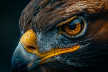 Close-Up of Majestic Eagle Eye