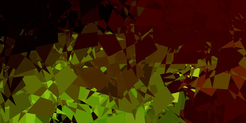 Dark green, yellow vector template with abstract forms.