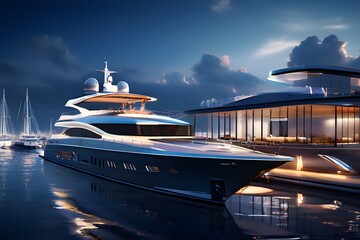 Modern dockyard made for personal and luxurious yachts